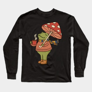 Cozy frog and mushroom Long Sleeve T-Shirt